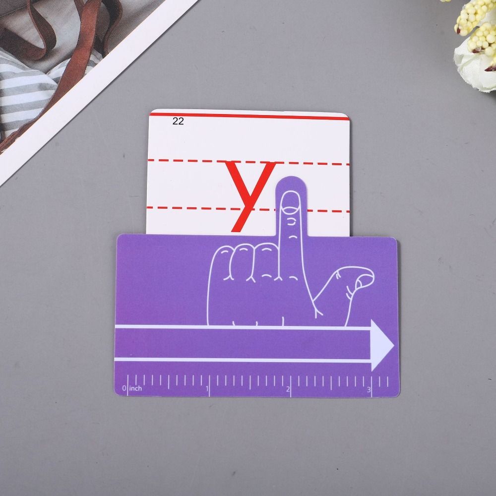 2pcs Lovely Student Writing Aid Ruler Multifunctional Writing Aid Ruler Office