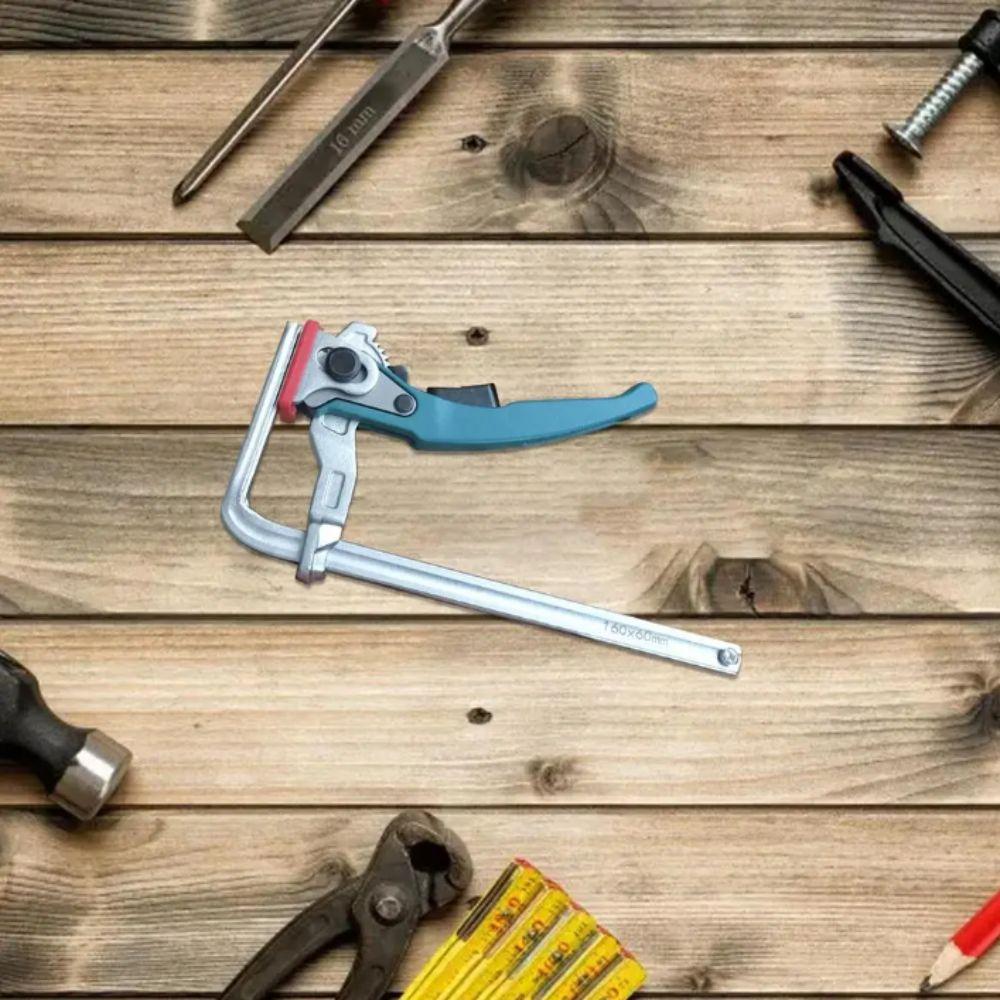 Zinc Zinc Alloy Steel Quick Release Clamp Quick Ratchet Bar Clamp Ratcheting Table Clamp Guide Rail System