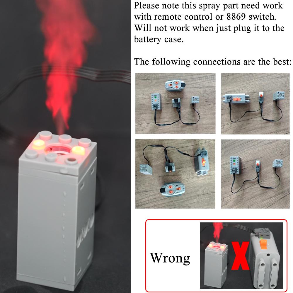 MOC Строительные блоки Симулятор Распылитель Выхлопные части Железнодорожный путь Мотор ИК-контроллер Приемник Серия Mould King Мотор