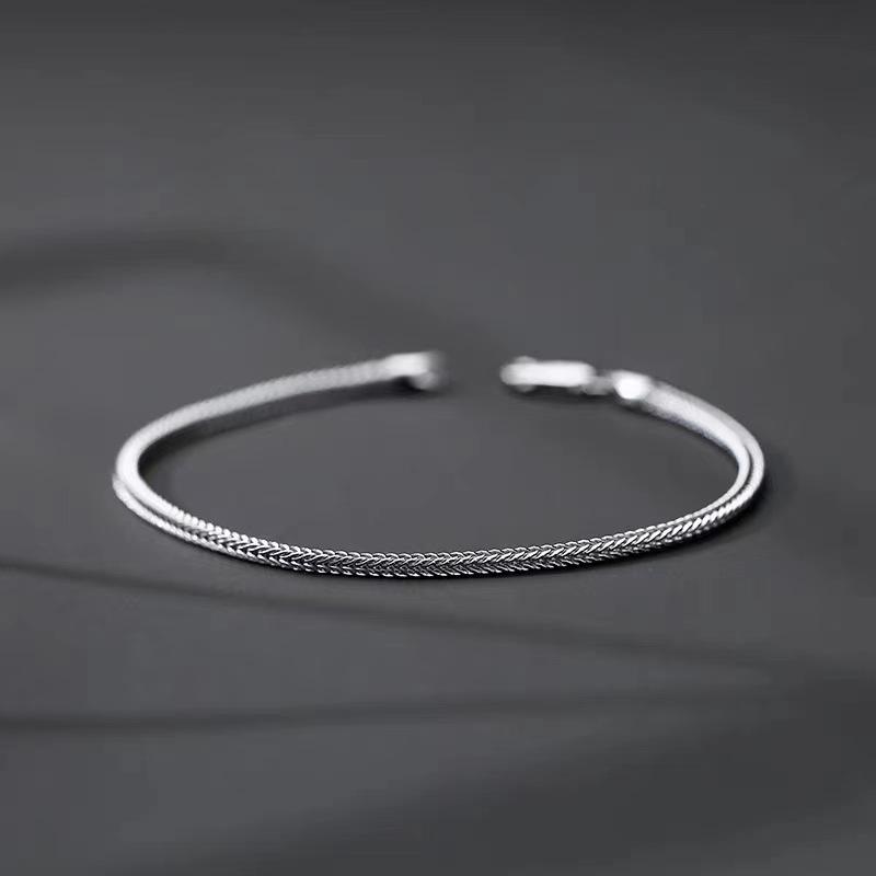 2 мм Тонкий Стиль Плетение Ювелирные изделия для мальчиков Браслет-веревка на руку из титановой стали