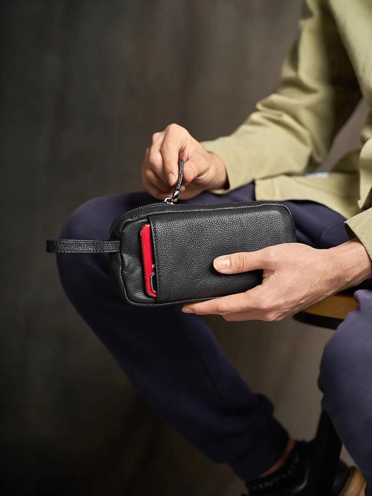 Мужской клатч из 100% натуральной кожи, женская сумка-тоут, сумка для мобильного телефона, кошелек для монет, маленькая сумка для хранения, длинный кошелек