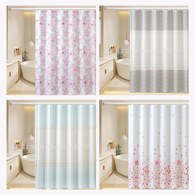 Пятнистая ПВХ печатная водонепроницаемая устойчивая к плесени шторка для душа с крючками