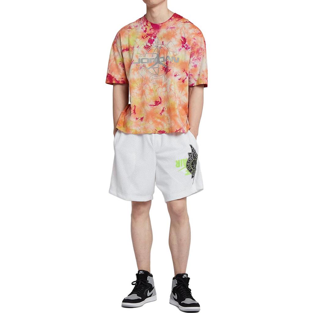 Nike Футболка с круглым вырезом и принтом в виде букв Tie-Dye, мужская, желтая, CD9661-336