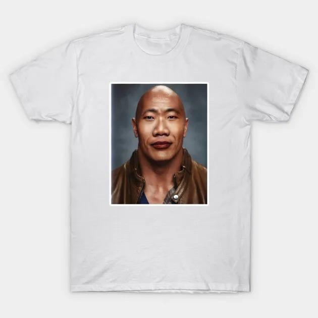 2026 The Wok Dwayne Johnson Fashion T-Shirt Unisex O-Neck Cotton Short Sleeve Y2k Oversized Funny Selling Popular Tee Y2K