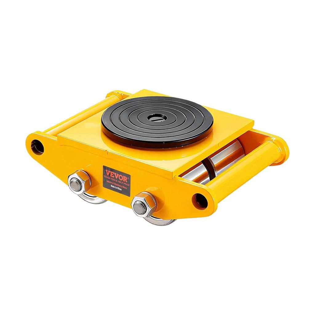 4PCS Machinery Skate Dolly, 26455LBS/12T Industrial Machinery Mover, Heavy Duty Carbon Steel Machinery Moving Skate & 4 Carbon Steel Wheels and 360°