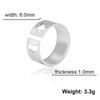 Lovely Moon Star Stainless Steel Ring Women Resizable Casual Finger Rings Anniversary Gift Jewelry