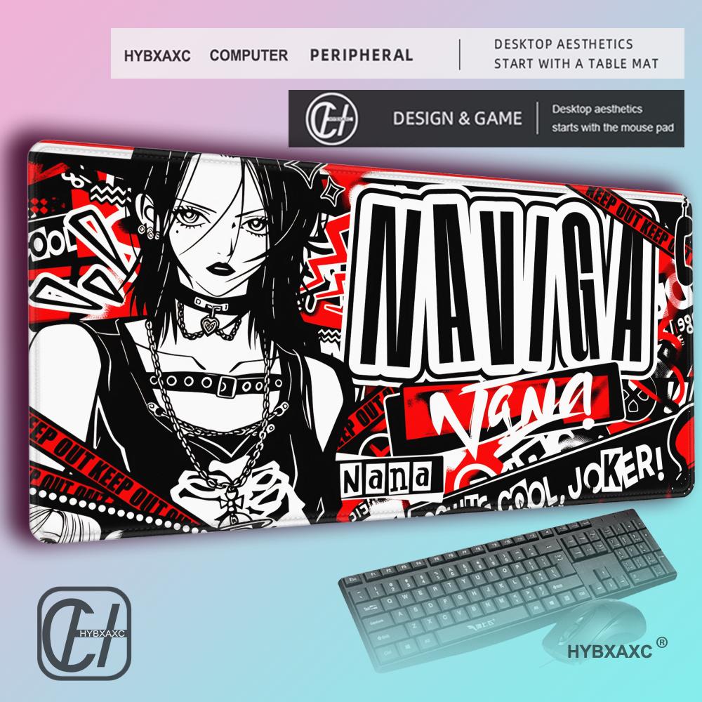 HYBXAXC Anime NANA smoke Mouse Pad PC accessories carpet Desk Mat Cute Extended Gaming Keyboard Protective Mats Gamer Mousepad