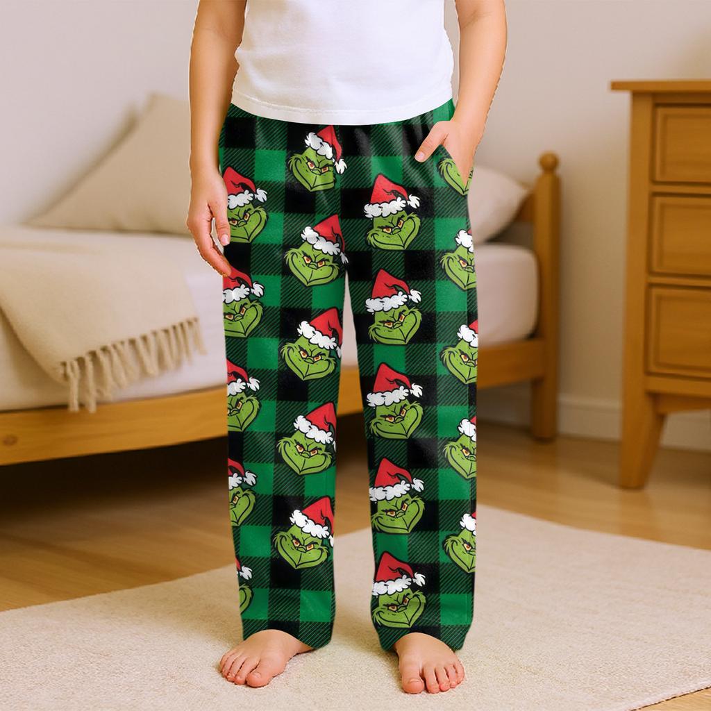Fashionable Children's Versatile Print Pocket Casual Pants