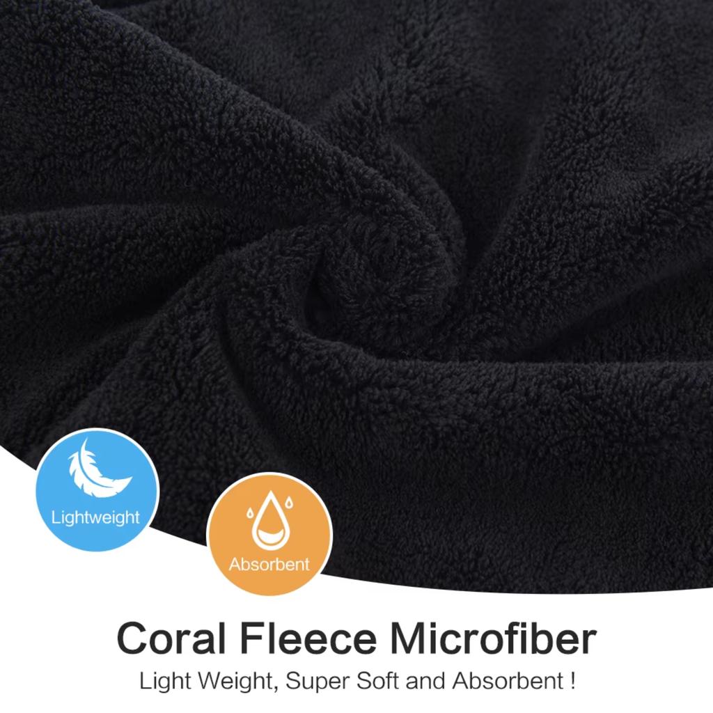 Полотенце-обертывание для волос Супервпитывающее Микрофибра Коралловый вельвет Полотенце для сушки волос Быстросохнущий Тюрбан для волос