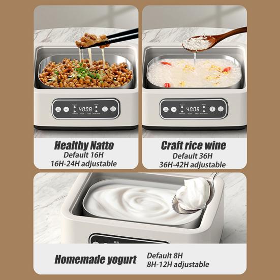 Homemade Yogurt Maker Large Capacity Digital Display Adjustable Constant Temperature Multipurpose Probiotic Maker Machine