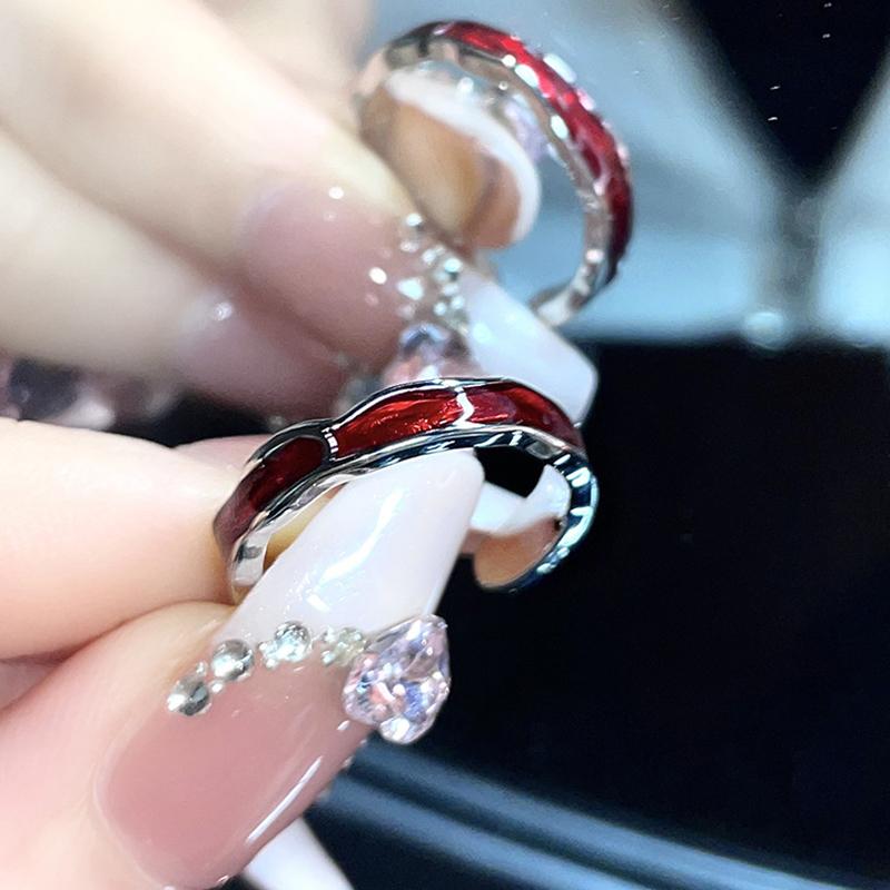 1 шт. ювелирные изделия Хэллоуин ювелирные изделия нерегулярные бабочки эстетическое кольцо готическое регулируемое отверстие красные кольца унисекс панк креатив