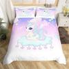 Children Cute Unicorn Duvet Cover Cartoon Bedding Set Rainbow Stripes Animals Children Kids Girls Gifts for Bedroom Decorations