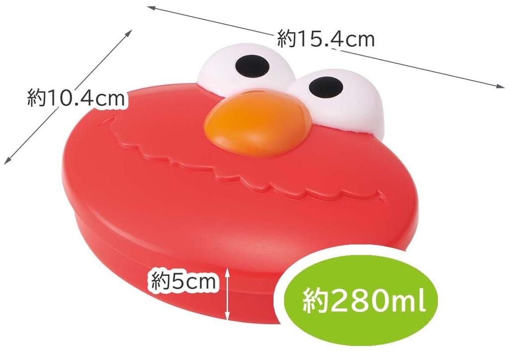 Skater Lunch Sesame Street Die-Cut Box, 280ml, Design, LBD2-A