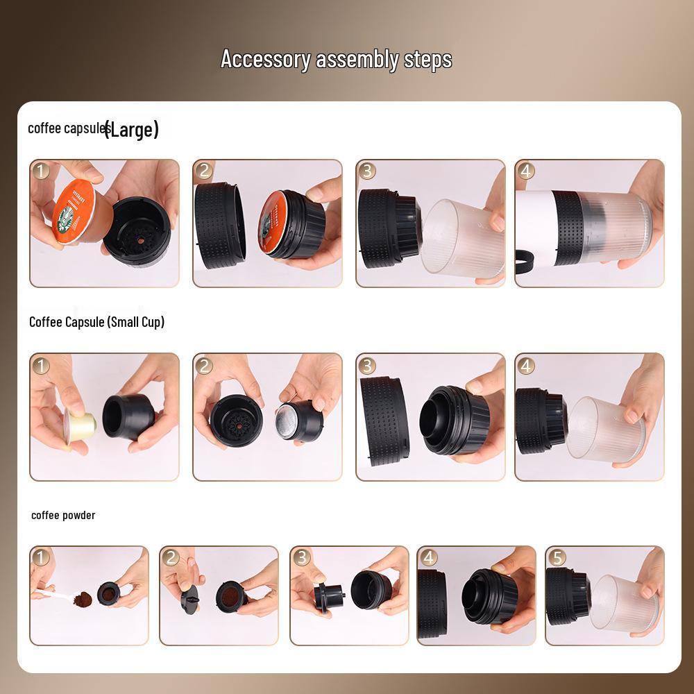 Компактная электрическая эспрессо-машина для дома и отдыха на природе.