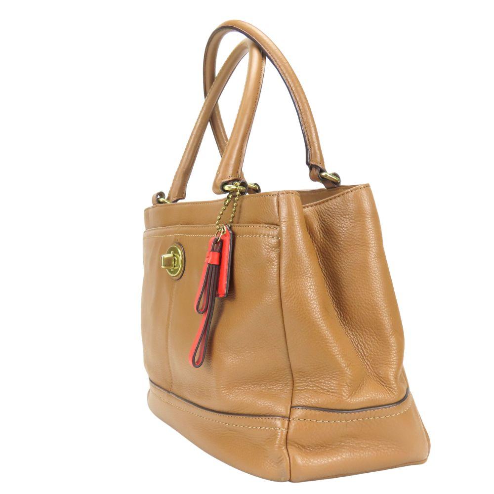 Used COACH Tote Bag F23280 leather Brown Everyday use