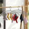 20 Pegs Stainless Steel Clothes Drying Hanger Windproof Clothing Rack Clothes Pegs Underwear Socks Laundry Hanger Holder