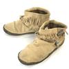 Columbia Crepe Sole Suede Leather Short Boots US6 UK5.5 24cm Brown Desert Ankle Fringe
