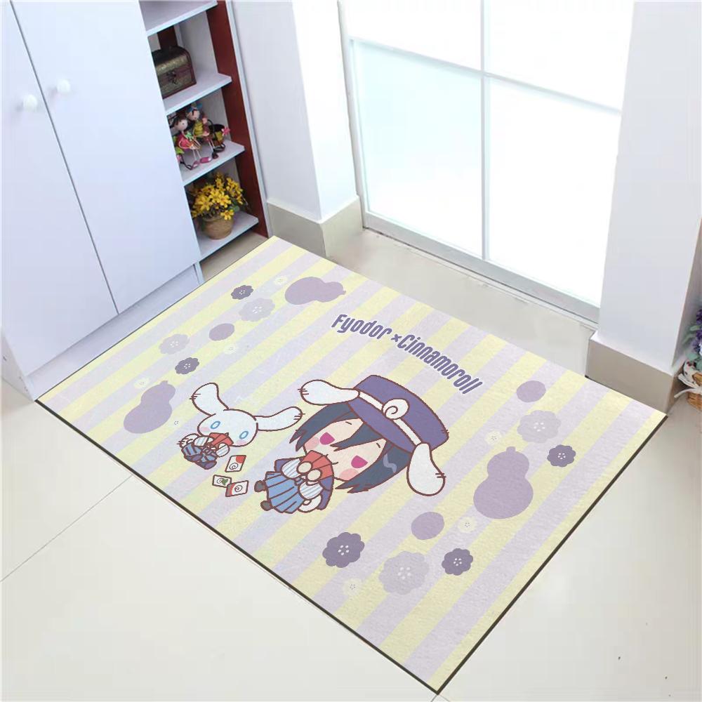 Коврик для прихожей Sanrio Cinnamoroll Коврики для гостиной Молитвенный коврик Добро пожаловать домой Впитывающий коврик для ванной Кухонный декор Напольные коврики