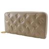 Louis Vuitton Zippy Wallet Purse M81511 Monogram Coussin Taupe Beige Lambskin Women Used