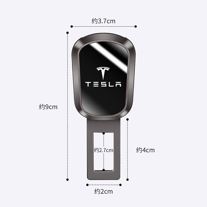 1Pcs For Tesla Highland Model 3 Y Cybertruck S X Coil Car Seat Belt Clip Extender Safety Seatbelt Lock Buckle Plug Accessories