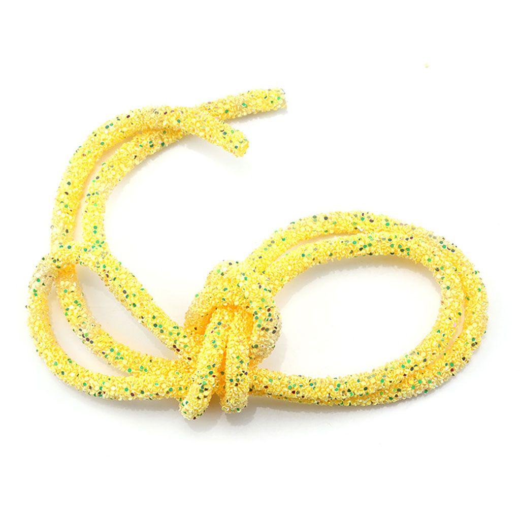 Shiny Garment Material Soft Colorful Glitter Rope Strings Hat Decor Resin Sequin Rope Sandal DIY