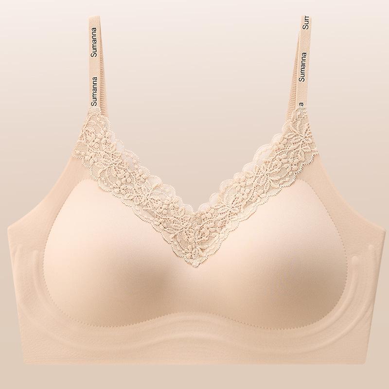 Seamless Soft Support Lifting Smooth Strap Bra with Fixed Cup