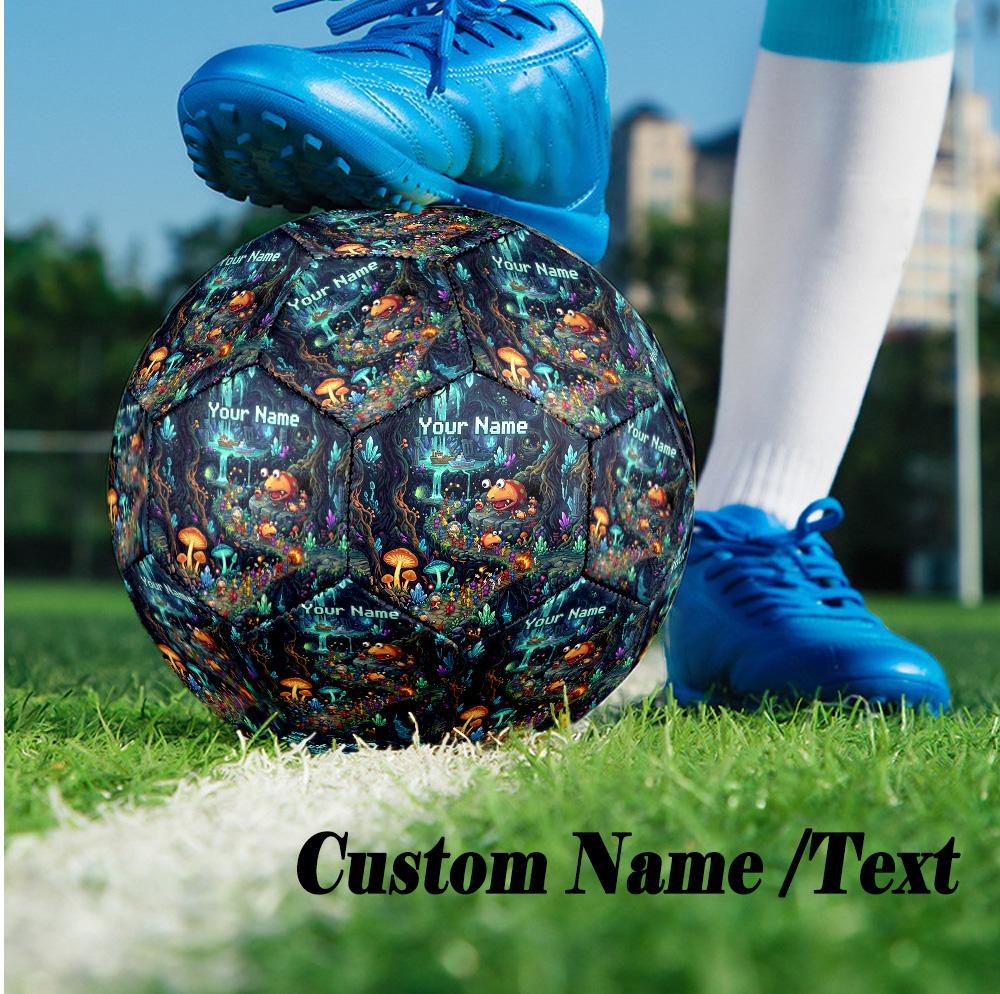 Custom Text Size 5 Soccer Ball, Standard Match Football For OutdoorPikmin