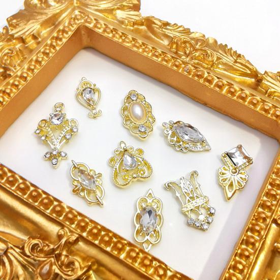 10 шт. декоративные долговечные великолепные ретро роскошные искусственные кристаллы стиль нейл-арта подвески аксессуары для ногтей