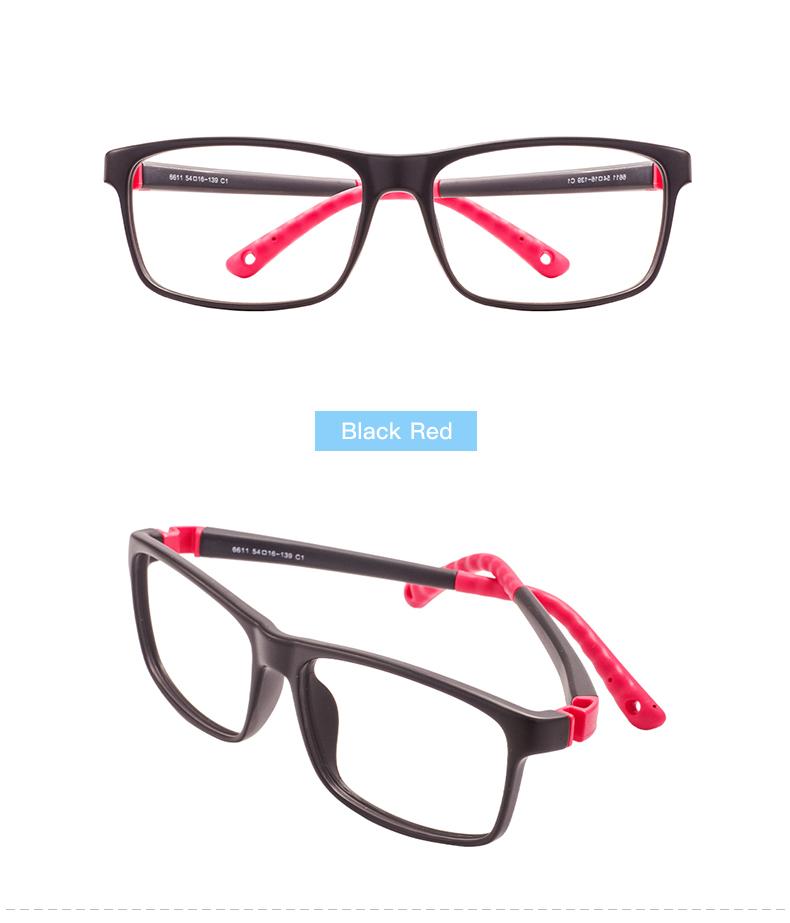Цветная TR90 прямоугольная полная оправа гибкая для мальчиков и девочек удобная и прочная оправа для очков с оптически-диетическими линзами