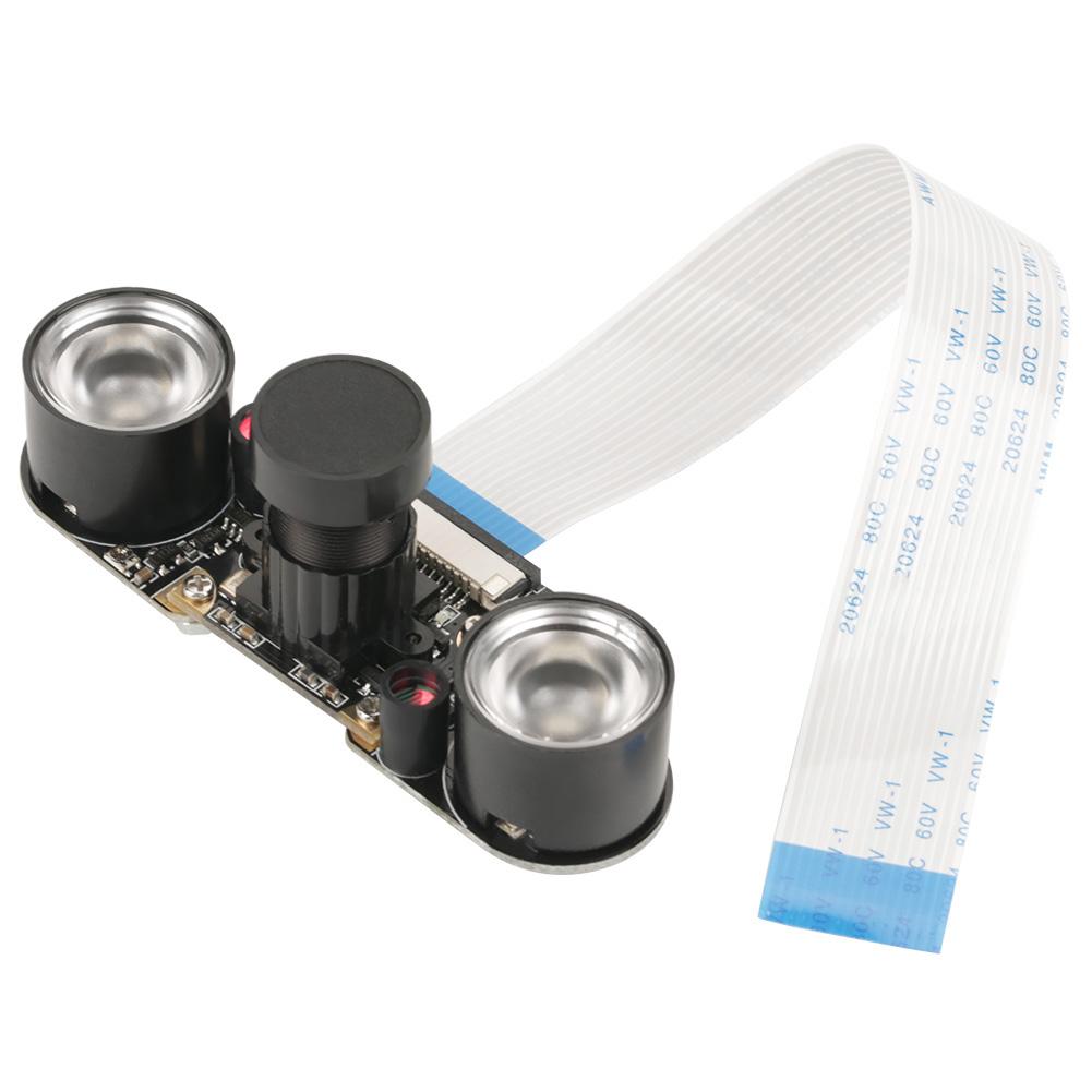 1pc 5MP Camera Module Board 72 degrees with Night Vision LED Fill Light For Raspberry Pi B 3 2
