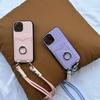 Ударопрочный чехол-цепочка с подставкой для Xiaomi Poco X7 Pro X7 Со ремешком-шнурком Crossbody Держателем для карт Кожаные чехлы