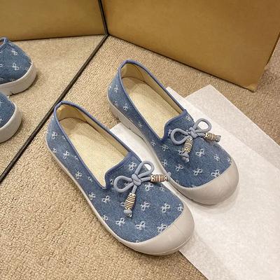 Мода с бантом Женская обувь Весна Осень Мода 2025 Повседневная рутина Распродажа Вулканизированная обувь 39 Повседневные предложения Тренды Женская обувь