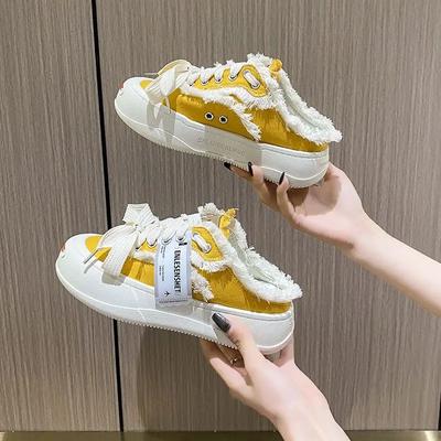 Модные желтые женские тапочки на платформе и женские сандалии, толстая обувь, шлепанцы, платформа, дешевые, премиум-качества, легко надеваются, водонепроницаемые, Vip Eva