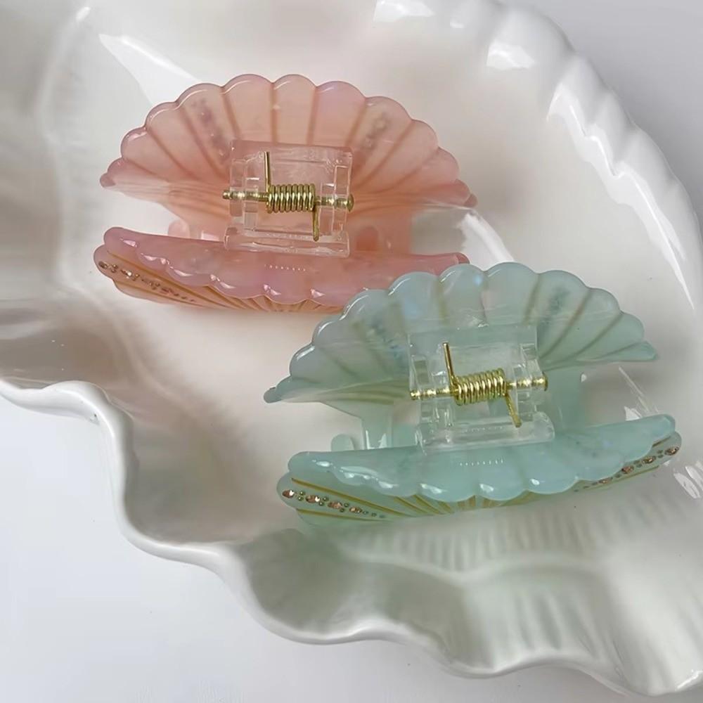 Acetate Shell Hair Claw Rhinestone Rhinestone Hair Claw Shining Acetate Hair Clip for Women