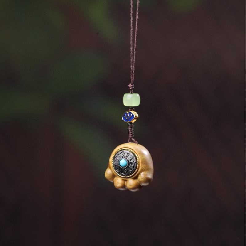 Twelve Zodiac Animal Charms Green Sandalwood Set: Rat, Ox, Tiger, Rabbit, Dragon, Snake, Horse, Sheep, Monkey, Rooster, Dog, Pig.