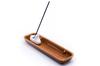 Stylish incense holder set with a horizontal incense burner and incense holder. Perfect for soothing incense and Buddhist altar accessories. Includes