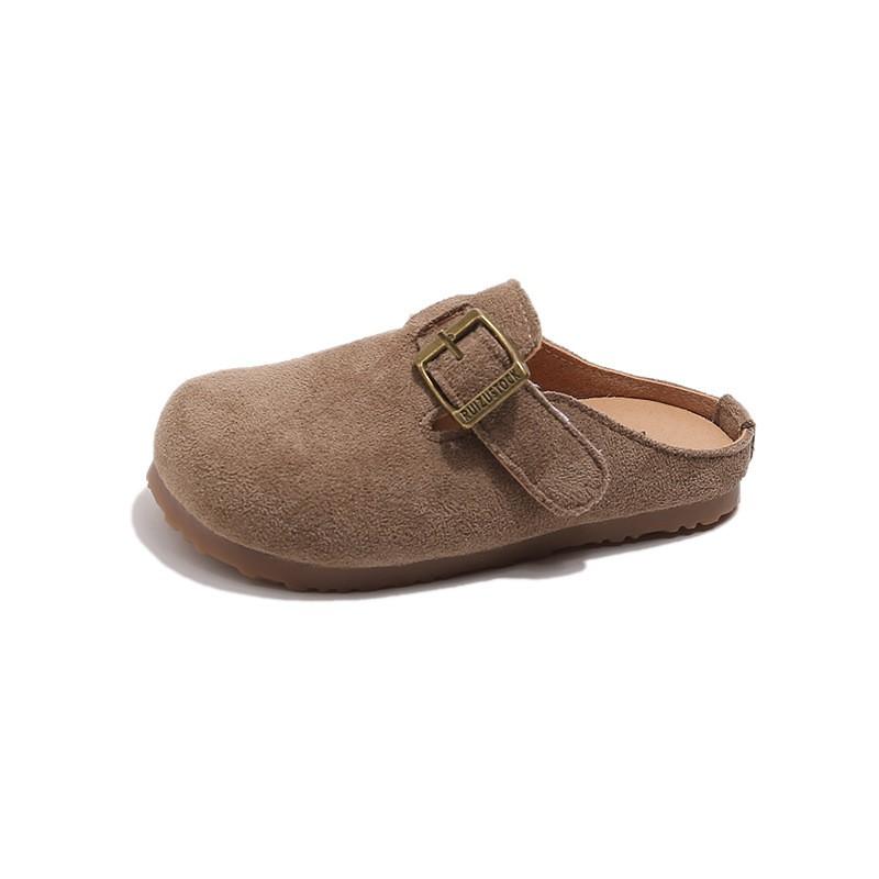 Kids Retro Birkenstock-Style Slip-On Closed-Toe Sandals TPR Sole Casual Flat Shoes Girls Boys