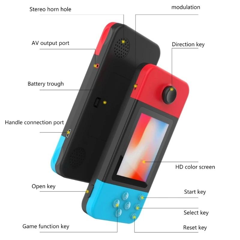 Новая цветная HD-экран мини портативная игровая консоль 8 бит классика 500 ретро видео плеер ТВ выход карманный Gameboy Box детский подарок