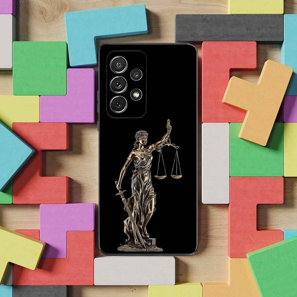 Закон Адвокат Судья Правосудие Для Samsung S9,S10,S20,S10,S21,S25,S24,S23,Ultra,FE,Plus,Lite,Мягкий Силиконовый Черный Чехол