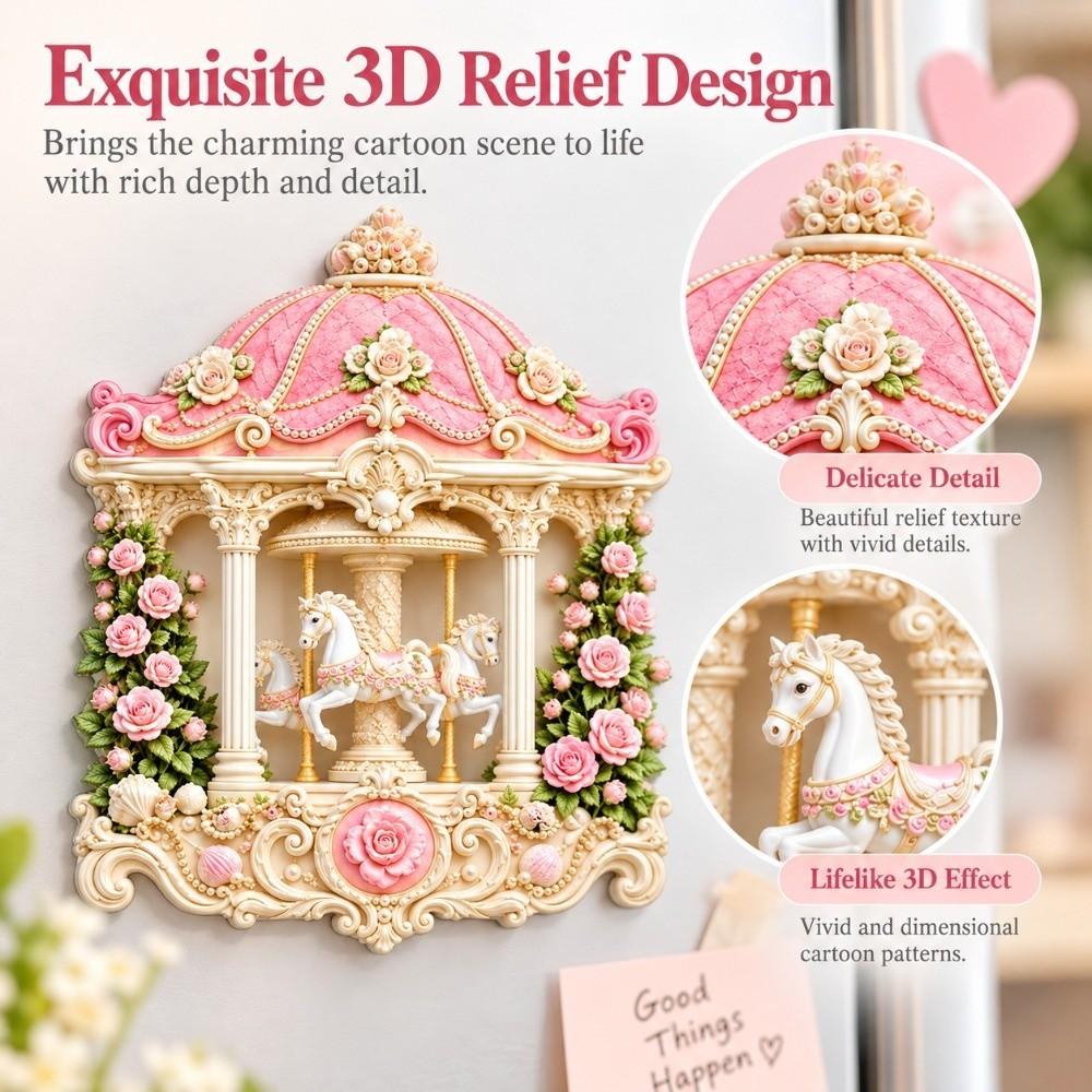 3D Relief Fridge Magnet Cartoon Pattern Decorative Fridge Magnet Refrigerator Magnet Home Decor