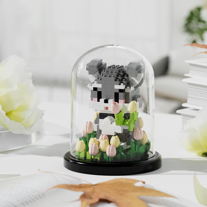 Sakura Treehouse Building Set with Dust Cover - Compatible Toy Blocks Bouquet for Kids, Perfect Arbor Day Gift