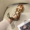 Shoes for Women 2024 Summer Fashion Roman Women's Sandals Cross Strap Sandals Bohemian Style Beach Shoes Large Ladies Sandals