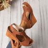 Fashion New Large-sized Flip-flops, Thick-soled Fish-mouth Sandals, Women's Hollowed-out Buckle Fashionable Roman Sandals