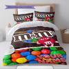 Name Custom M&m Pattern Bedding Set Quilt Cover Pillowcase Home Decor Gift (1 * duvet cover + 2 * pillowcase, without core)