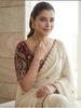 Soft Rangoli Silk Saree for Women | Elegant Sequins Embroidered Saree | Heavy Embroidered Blouse | Wedding, Party & Festive Wear