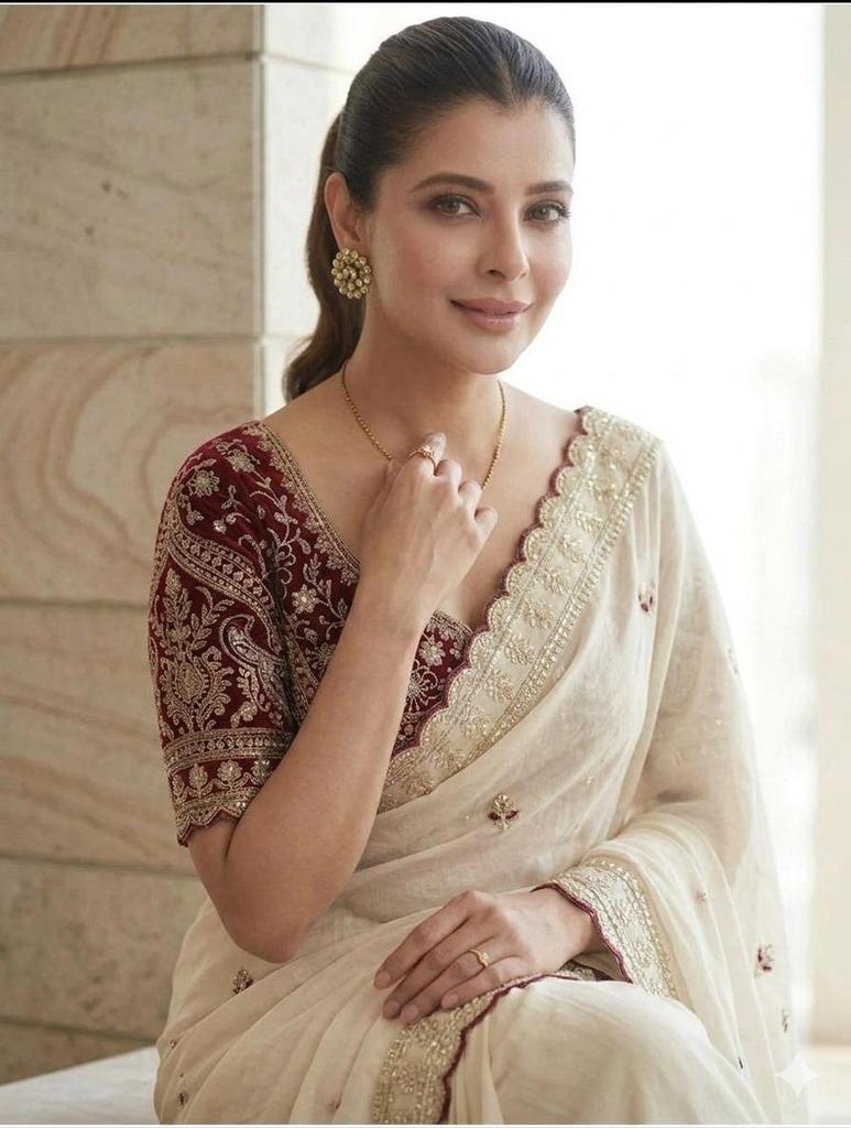 Soft Rangoli Silk Saree for Women | Elegant Sequins Embroidered Saree | Heavy Embroidered Blouse | Wedding, Party & Festive Wear