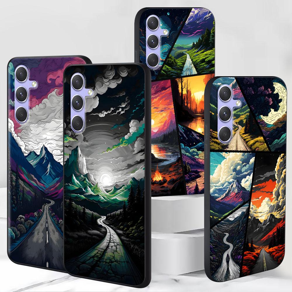 Чехол с пейзажем и горами для Samsung Galaxy A51 A53 A54 A31 A52 A12 A13 A21s A22 A32 A11 A22 A33 A41 A52s A73 A14 TPU Чехол для телефона
