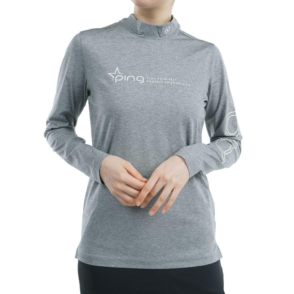 Ping Apparel Long Sleeve High Neck Shirt Golf Undershirt Size S Women's (Quick Dry) / / 622-4266900 021_Gray,