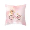 Flower and Grass Bicycle Pillow Cover for Home Ins Nordic Pillow Photo Small Fresh Cushion