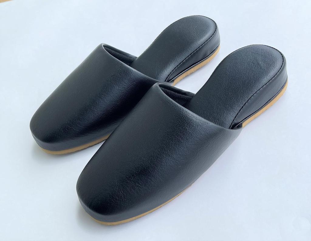 TOKYO SLIPPER Антибактериальные виниловые тапочки с толстой подошвой из ЭВА, безопасные тапочки для бизнеса и гостей, под кожу (Набор 5) Подошвы, (Черный, Большой)
